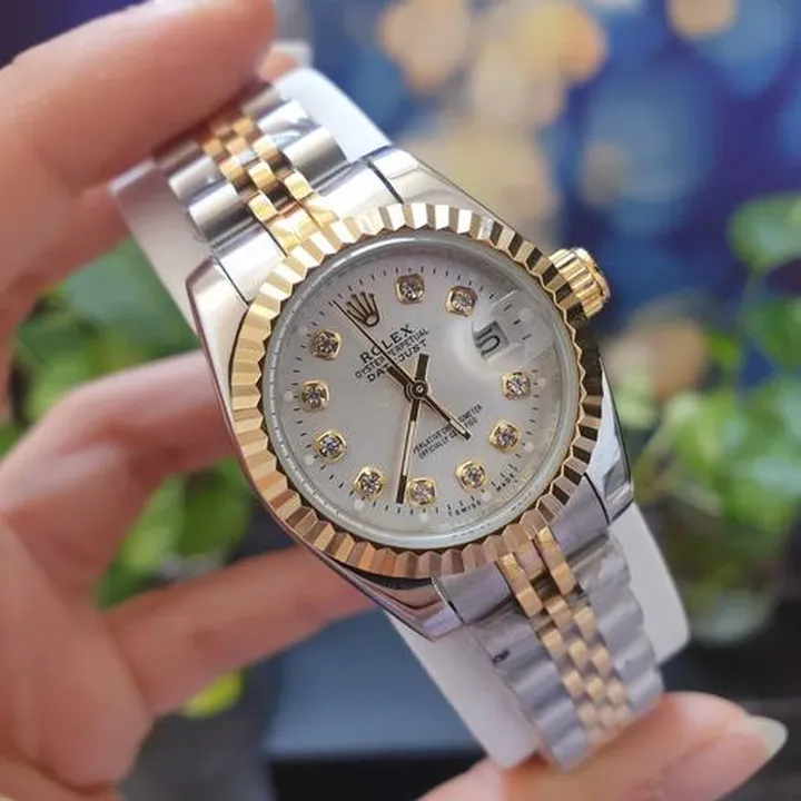 ساعت زنانه و دخترانه رولکس مدل دیت جاست با کیفیت عالی Rolex datejust 