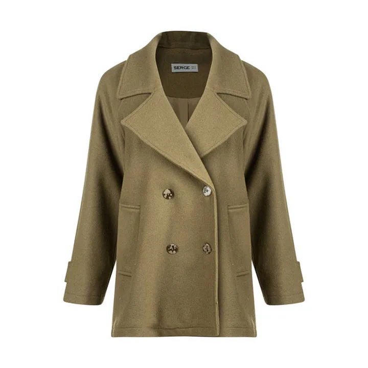 پالتو زنانه سرژه مدل 230152 رنگ سبز