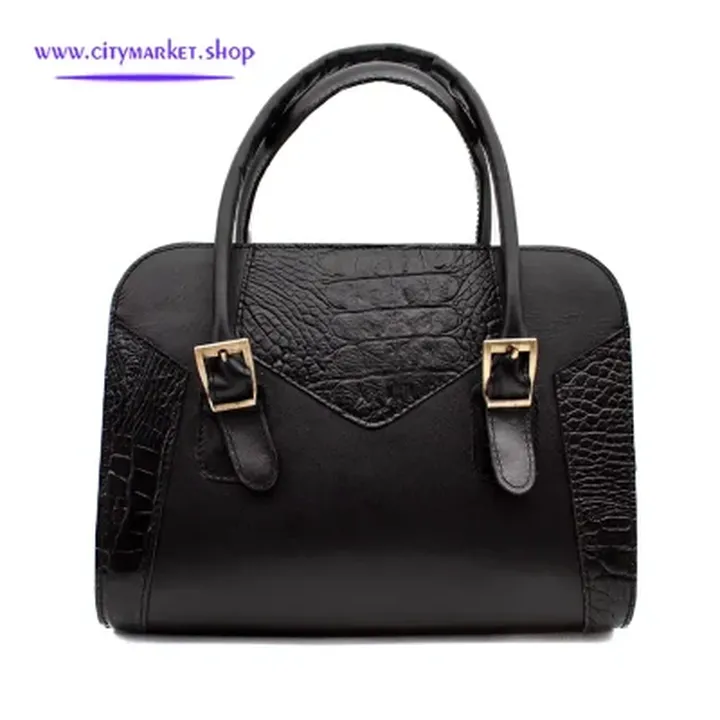 کیف چرم زنانه مدل متین مشکی