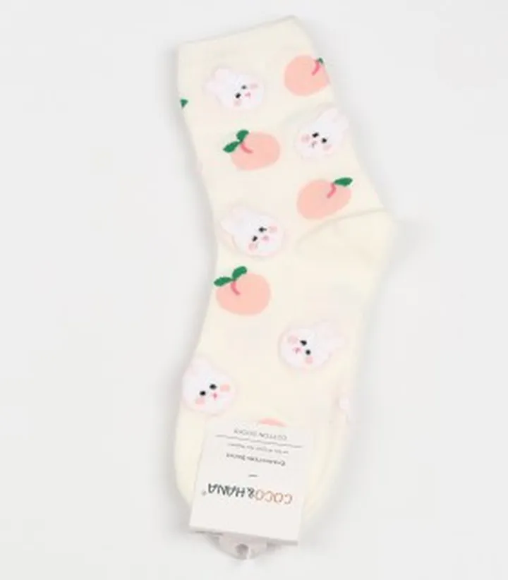 جوراب نیم ساق زنانه طرح دار COCO کد 114149