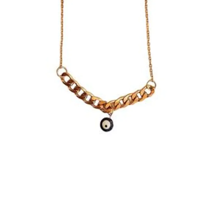 گردنبند زنانه مدل زنجیر چشم نظر کد 10