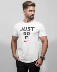 تیشرت Just Do It مردانه سفید مدل Ditro