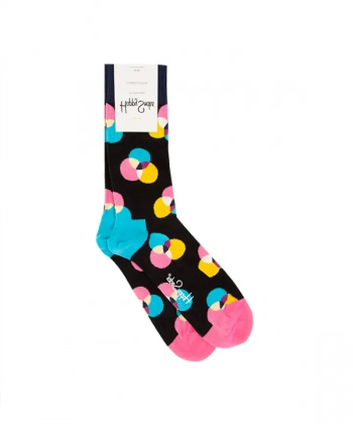 جوراب زنانه ساق بلند هپی ساکس Happy Socks طرح منشور