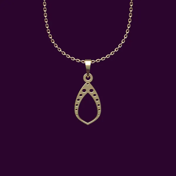 گردنبند طلا 18 عیار زنانه مدوپد مدل هندسی کد OO2-1...