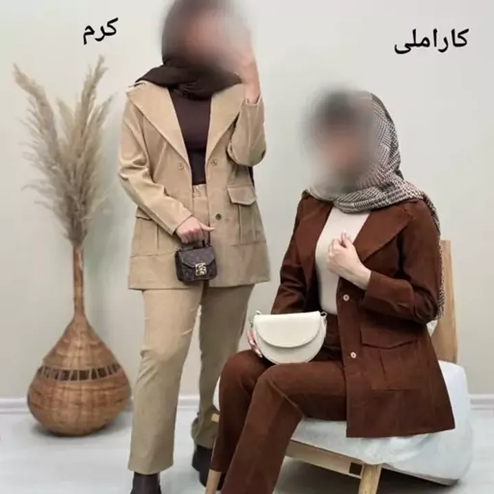  کت شلوار مخمل جنس مخمل کبریتی اعلا فری سایز 38 تا 46 