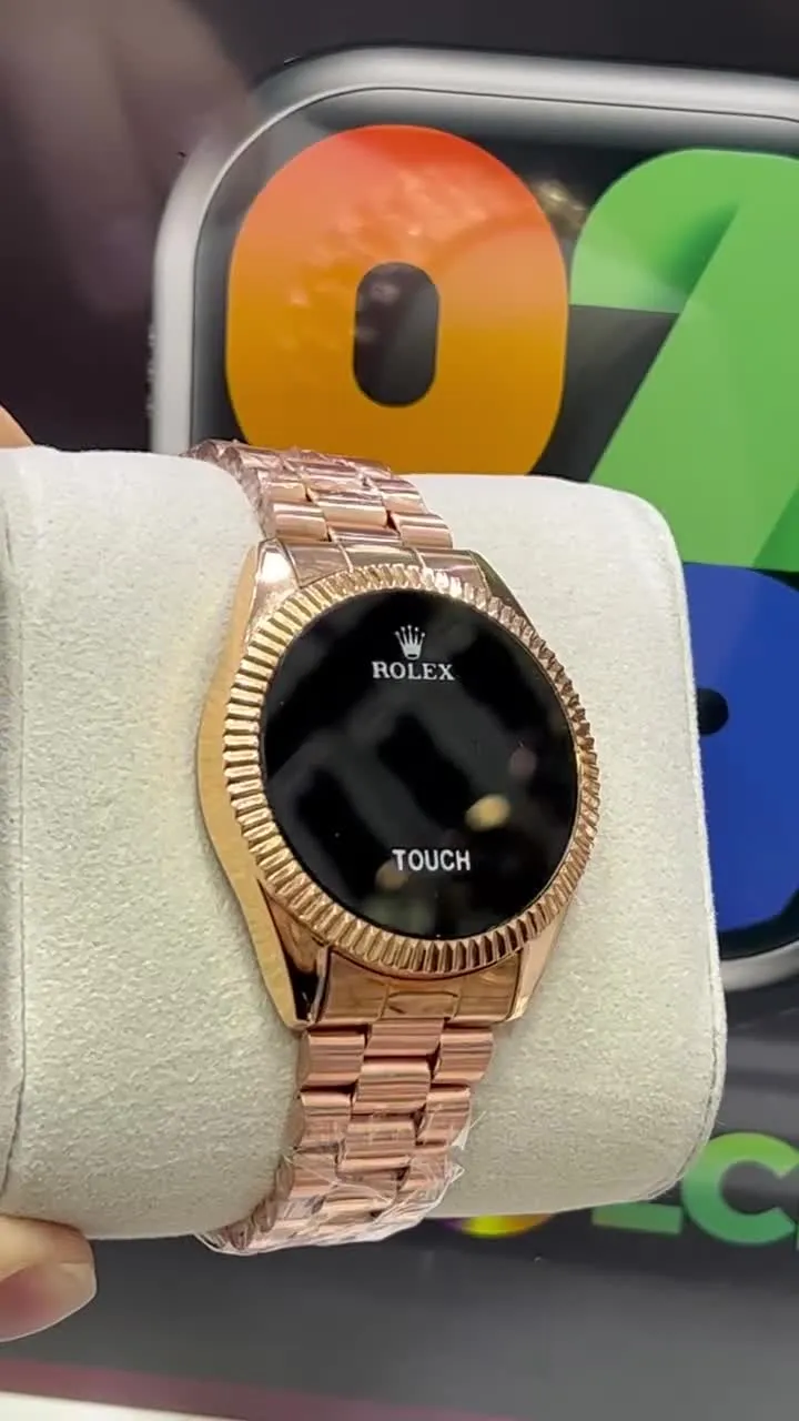 ساعت مچی اسپرت زنانه مردانه ال ای دی رولکس دارای رنگ بندی Rolex