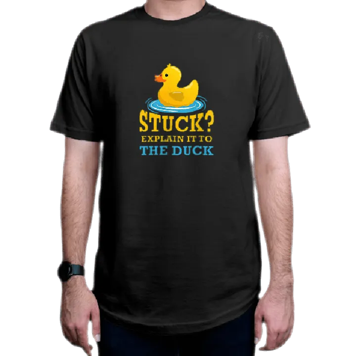 تیشرت برنامه نویسی طرح Stuck explain it to the duck