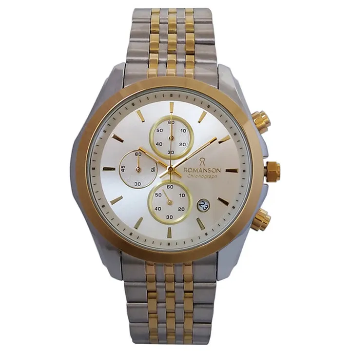 ساعت مچی عقربه‌ای مردانه رومانسون مدل بندفلزی سه م...