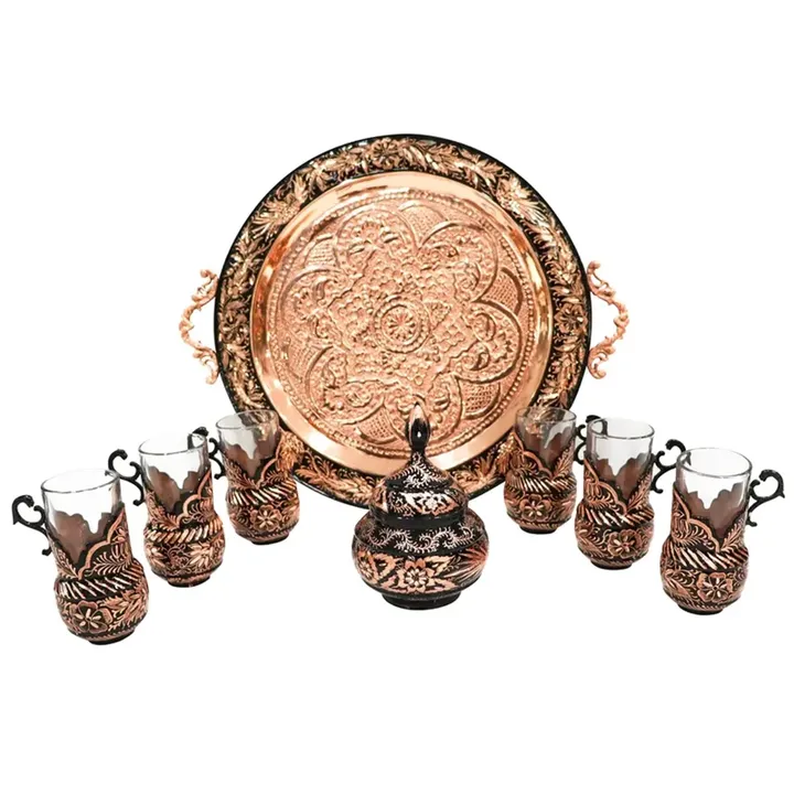 سرویس چای خوری الماس تراش 6 نفره کد 296