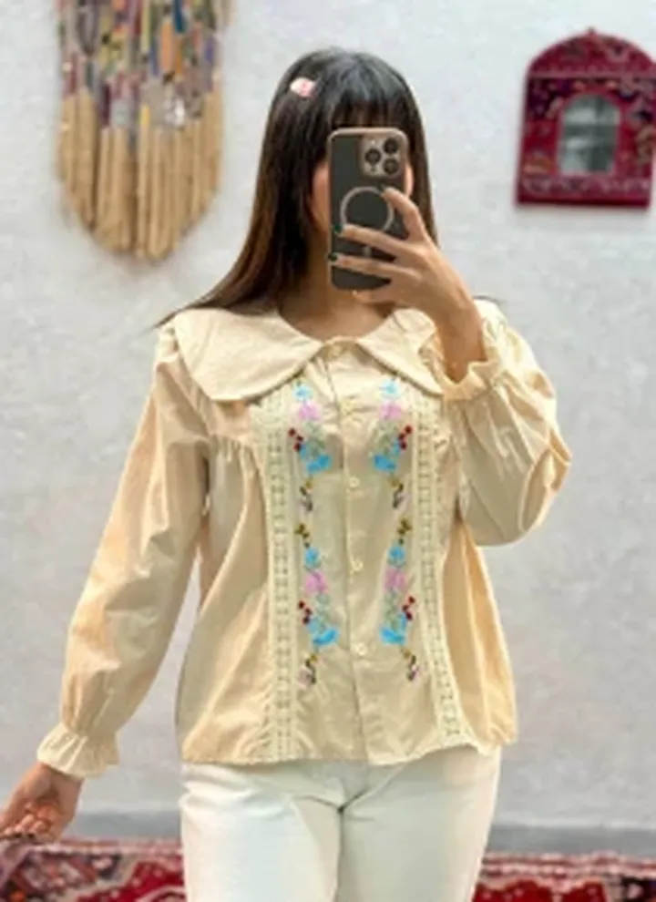 شومیز گلدوزی زنانه کد 417890