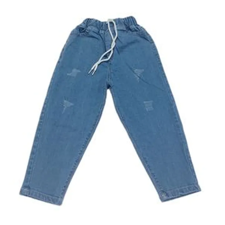 شلوار جین بچگانه مدل کمرکش مام فیت