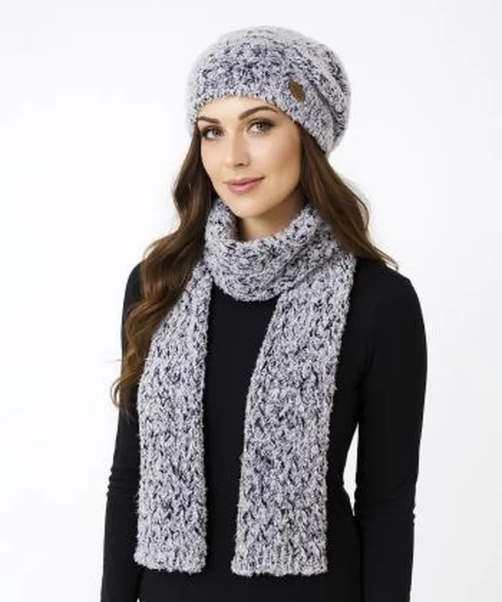 ست كلاه و شال بافت تارتن كد 212000112