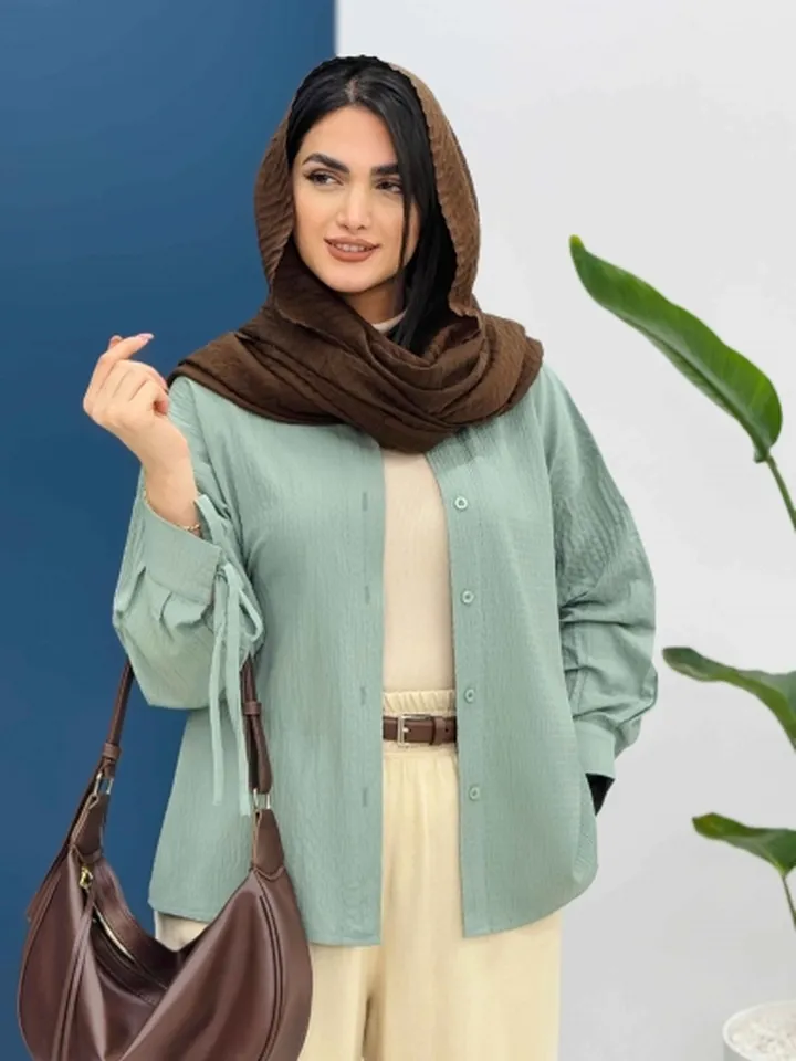 شومیز آستین بندی آتنا کد5657