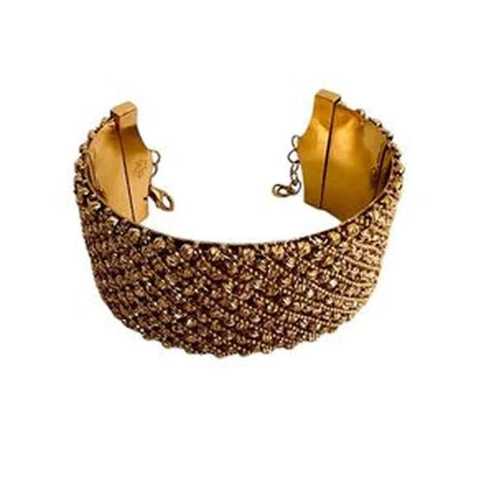 دستبند النگویی طلا 18 عیار زنانه جواهری ترنم  مدل me130