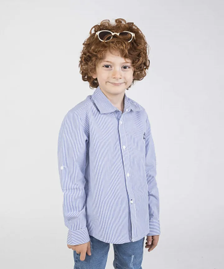 پیراهن آستین بلند پسرانه پیانو مدل 11069