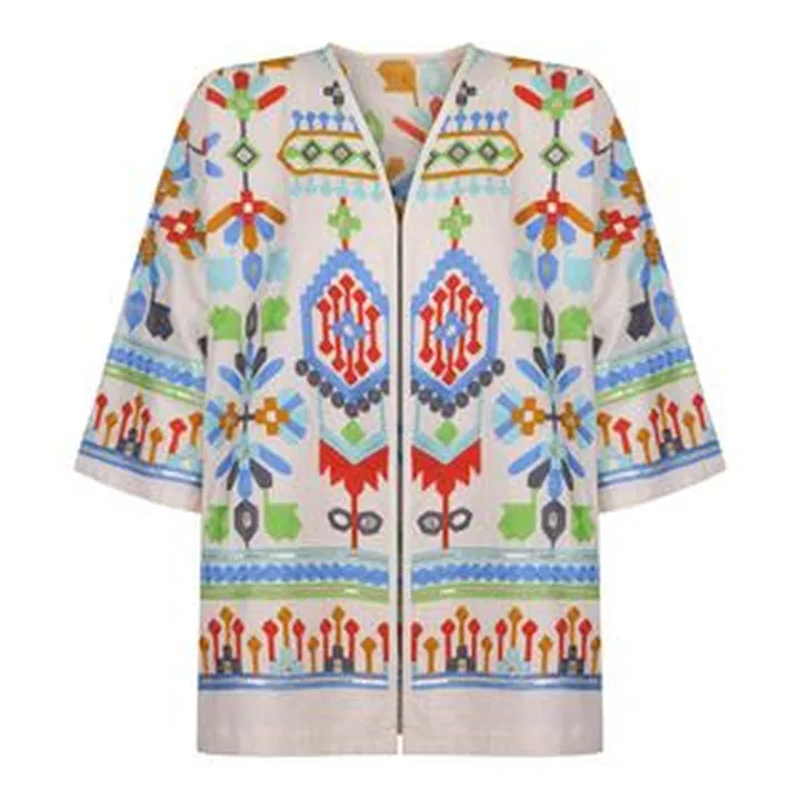 مانتو کتی زنانه مدل سوزندوزی کد ۹۰