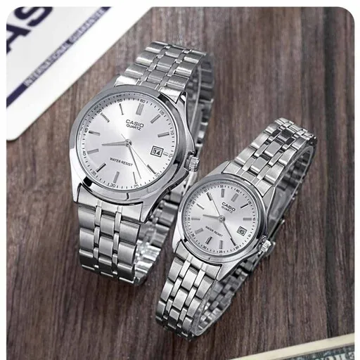 ست ساعت مچی کاسیو 1559 زنونه و مردونه casio باجعبه و باتری اضافه 