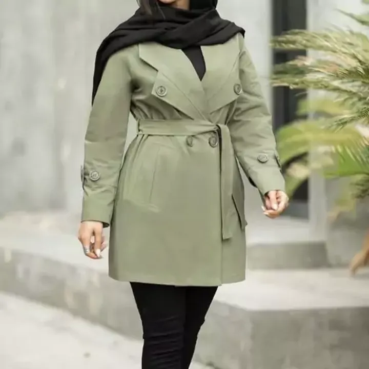 مانتو اسپرت مایسا جنس کتان سانفور شامل دو سایز 