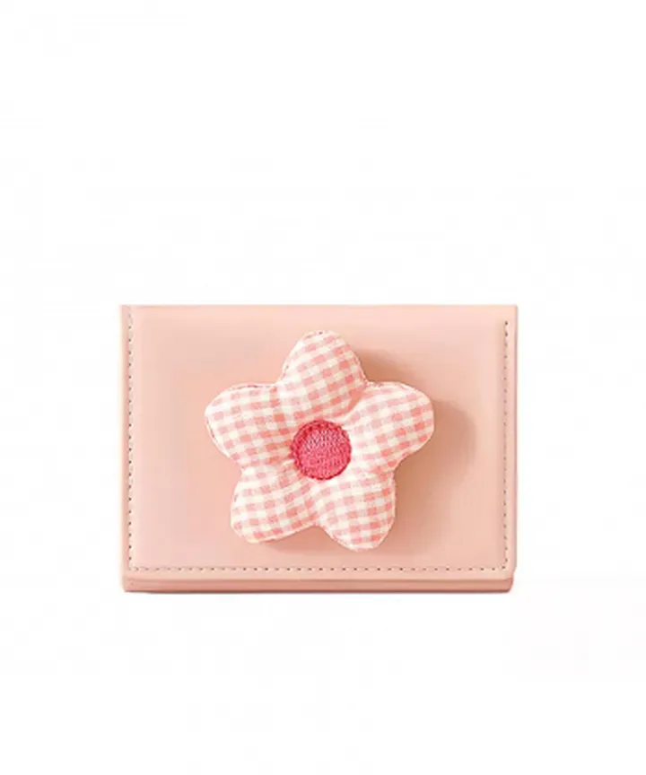 کیف پول فانتزی تاشو زنانه طرح گل تائومیک میک TAOMICMIC Y8074 Flower Cute Folding Wallet Tri-fold