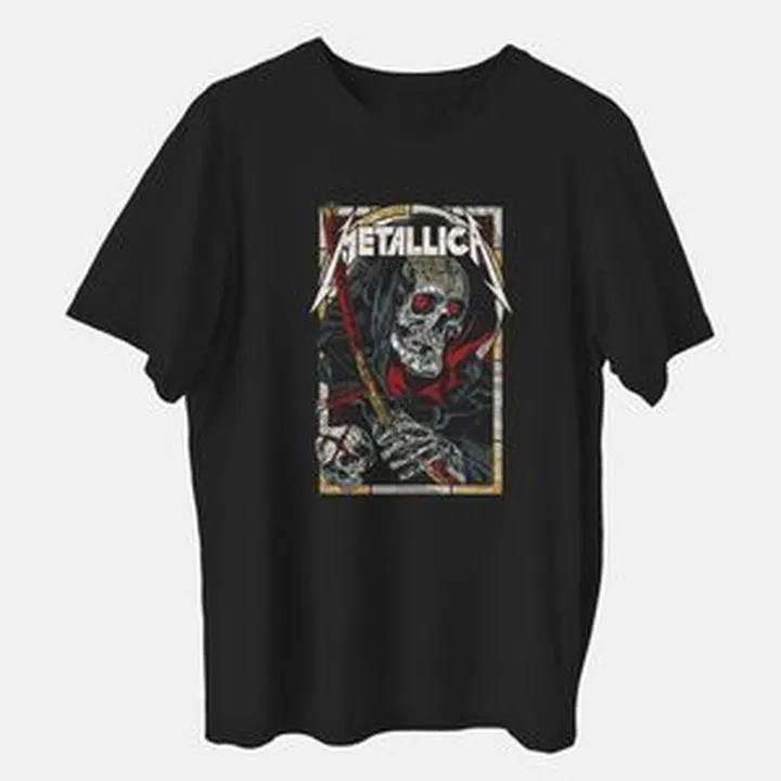 تی شرت آستین کوتاه مردانه مدل گروه metallica کد z189
