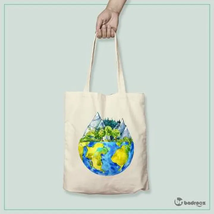 کیف خرید کتان save the earth 06