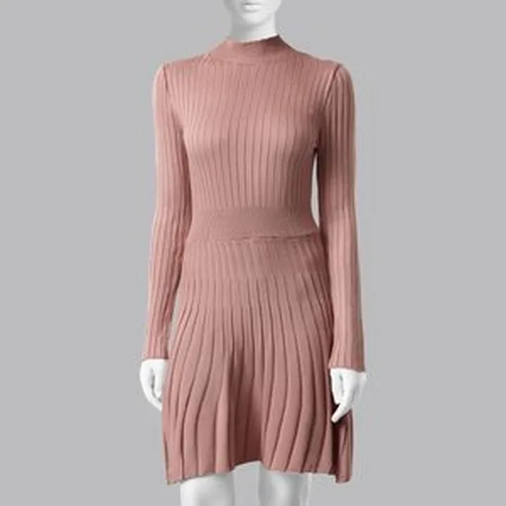 پیراهن بافت یقه ایستاده زنانه مدل 814857595 طرح ترندیول