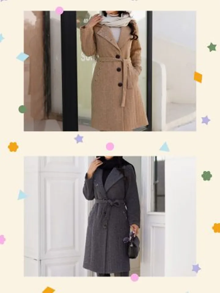 مانتو پالتویی  بافت اکرولیک زنجیری زنانه