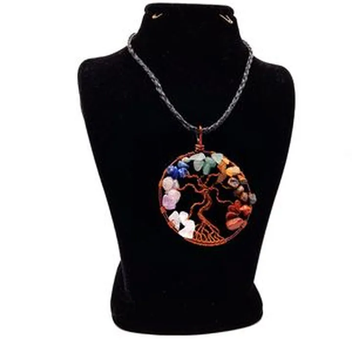 گردنبند زنانه مدل مدل هفت چاکرا درخت زندگی B