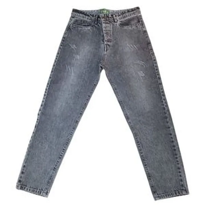 شلوار جین مام فیت مردانه مدل M101 رنگ طوسی روشن