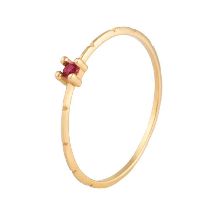 انگشتر طلای زنانه 18 عیار بان گالری مدل سولیتر لوکا اناری