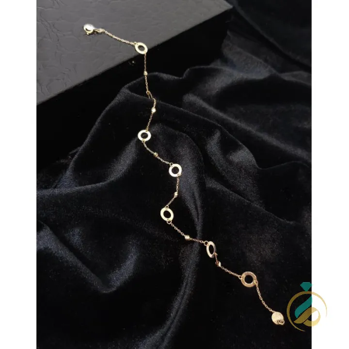 پابند طلا پولکی دایره