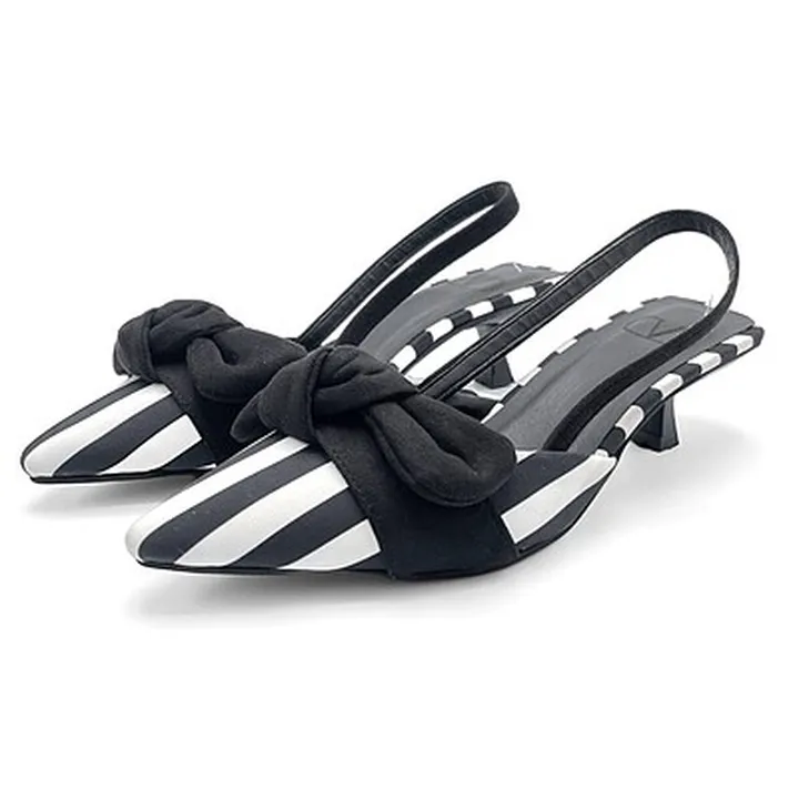 کفش مجلسی زنانه پاشنه دار 3 سانت  مدل sandal valentino - 0060_B W