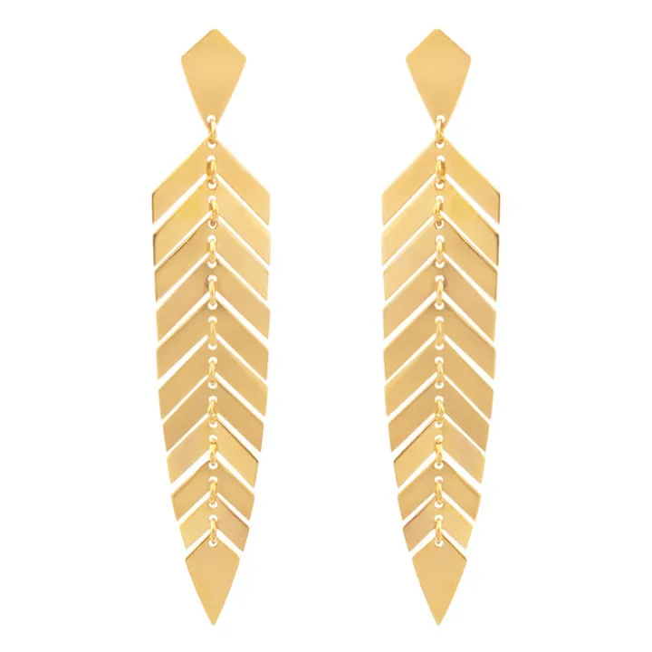 گوشواره طلا 18 عیار زنانه سهی مدل گندم کد SE07