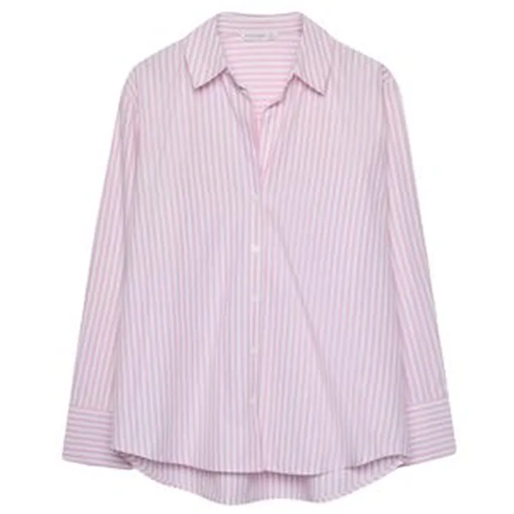 شومیز آستین بلند یقه انگلیسی زنانه استرادیواریوس مدل 10042 رنگ صورتی