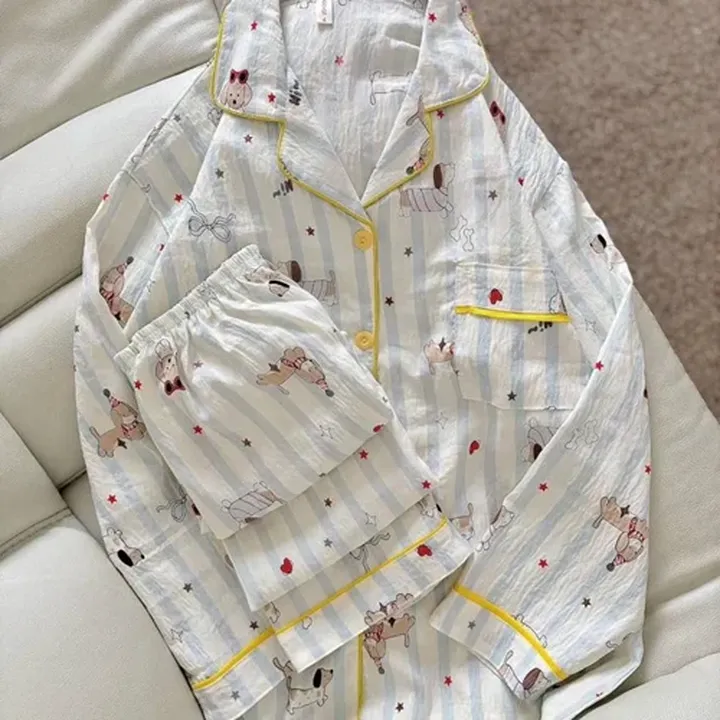 ست پیراهن شلوار استین بلند کد6818