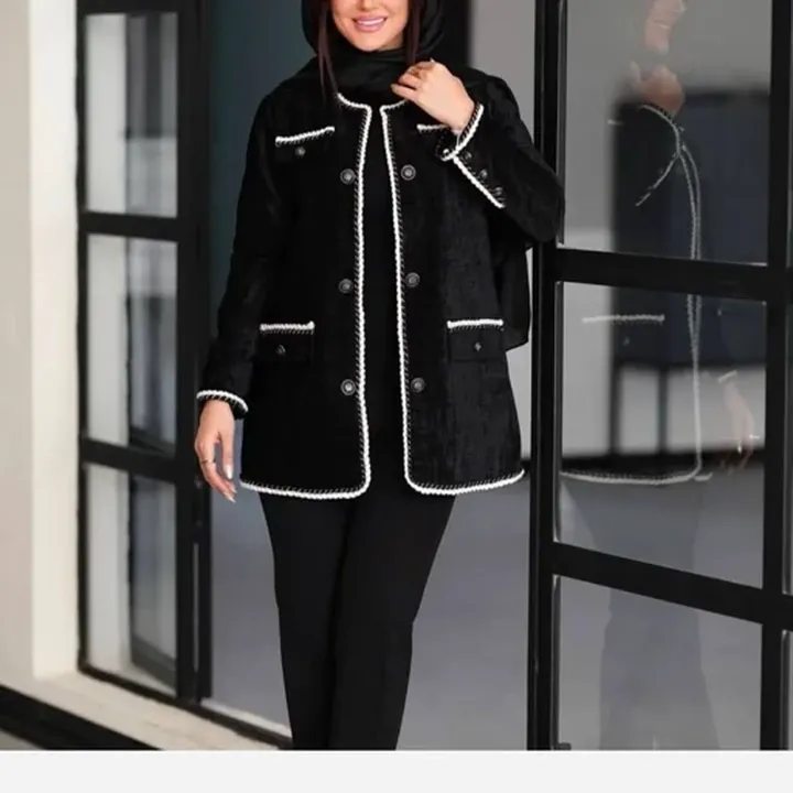کت زنانه افسون جنس مخمل شانل