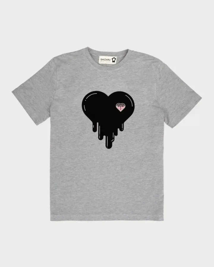 MEN PINK MELTING HEART COTTON T-SHIRT