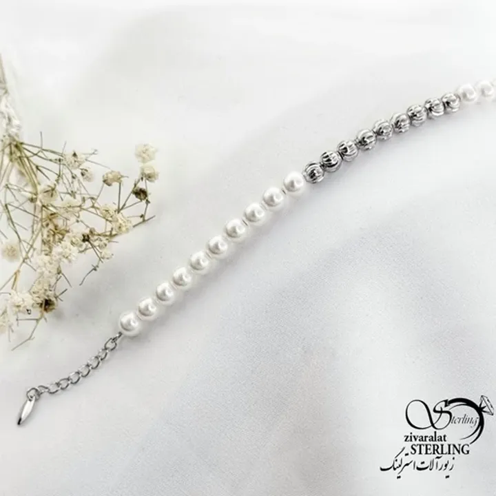 دستبند گوی و مروارید مارک ژوپینگ کد 17596