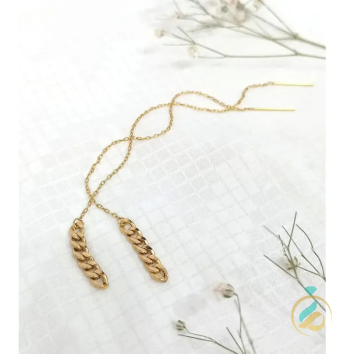 گوشواره طلا بخیه ای کارتیه