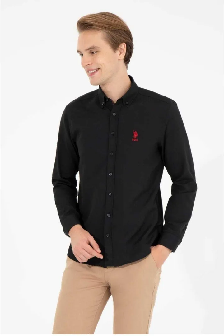 <span class="text-styled__StyledSpan-sc-d280c10c-1 dvOaRP">U.S. Polo Assn.< span>پیراهن مشکی مردانه آستین بلند پایه